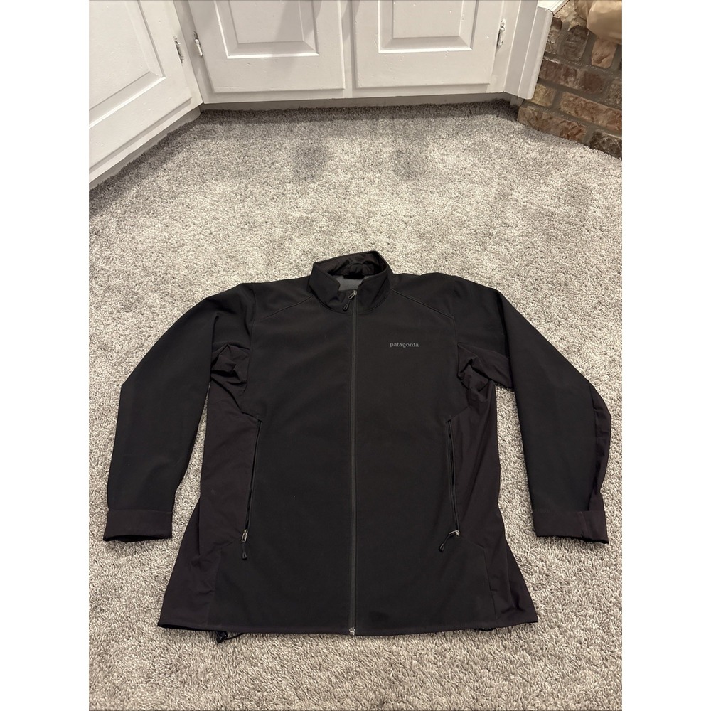 Patagonia Men XL Adze Hybrid Softshell Polartec Jacket Full Zip Pocket 83450 LOG